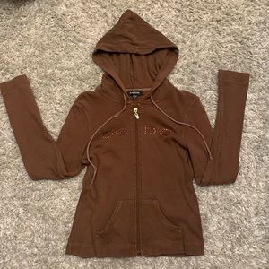 Brown Bebe Zip up jacket